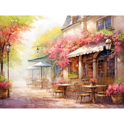 Набор для творчества Алмазная мозаика 30х40см Романтичное кафе НД-6323 - фото 62785170