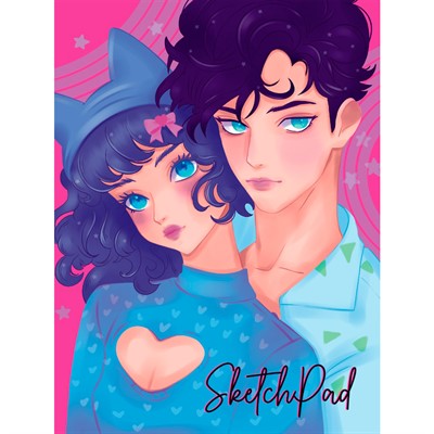 Скетчпад 467-0-159-16403-6 АНИМЕ Парочка - фото 62785255