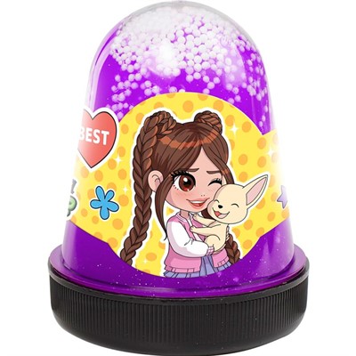 Лизун Slime Милана Хаметова фиолетовый капсула 130 гр. SLM311 - фото 62785822