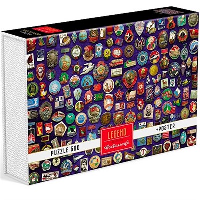 Пазл 500 эл. Ностальгия Значки + Постер Premium 082538 - фото 62786104