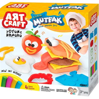 Набор для творчества Набор для лепки Веселая кухня, тесто 4х50г 03557 AЯT CRAFT - фото 62786190