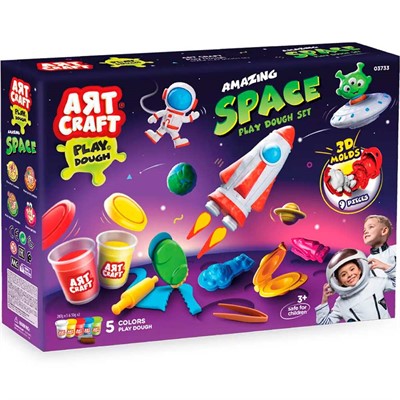 Набор для творчества Набор для лепки Летим в космос, тесто 5х56г 03733 AЯT CRAFT - фото 62786208