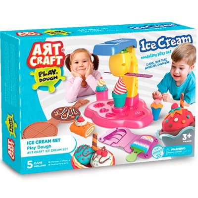 Набор для творчества Набор для лепки Фабрика мороженого, тесто 5х56г 03489 AЯT CRAFT - фото 62786211