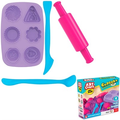 Набор для творчества Кинетический песок Вкусные пирожные, 500г 03624 ART SAND - фото 62786212