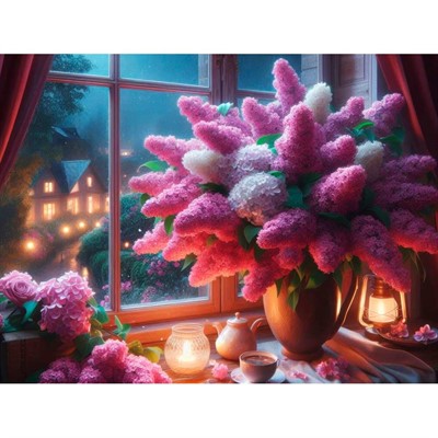 Набор для творчества Алмазная мозаика 30х40см Вечерний натюрморт НД-8915 - фото 62786249