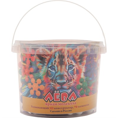 Конструктор ЛЕВА Яркая молекула 70 дет. 00-00003128 - фото 62786844