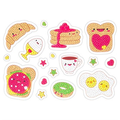 Набор для творчества Кристальная мозаика "ФРЕЯ" наклейки Завтрак 19.5 х 14 см ALVN-133 - фото 62787165