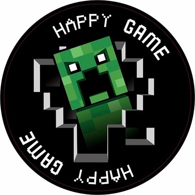 Тарелка бумажная Пиксели 23см 6шт 6074951 - фото 62787225