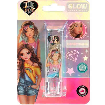 Помада для губ с блестками 3,4 г золотая TIK TOK GIRL 97991-TTG - фото 62787351