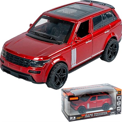 Модель 1:36 3 открыв. двери Парк Техники Джип бордовый ВВ6424 Bondibon - фото 62787476