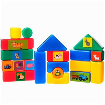 Набор кубиков Синий Трактор 20 шт 7516951 - фото 62787527