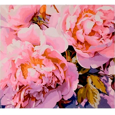 Набор для творчества Роспись по холсту 40х40 см Пёстрые пионы Х-5655 - фото 62787547