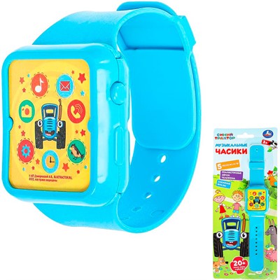 Игрушка на батарейках Часы 15 песен, фраз и звуков СИНИЙ ТРАКТОР Умка HT1379-R1 - фото 62787676