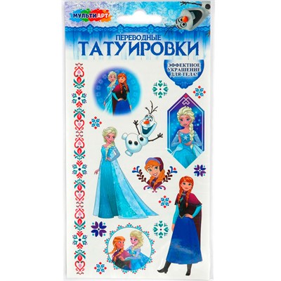 Набор для творчества Тату Снежная принцесса 1 лист МУЛЬТИ АРТ TATTOO-122174 - фото 62788028