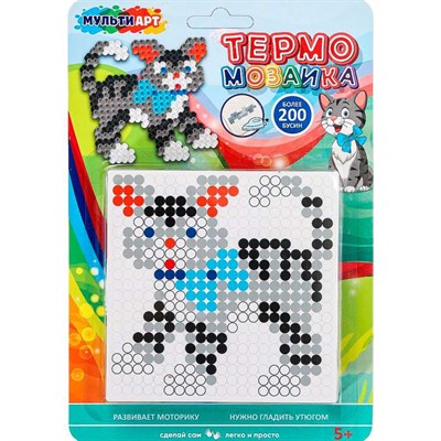 Набор ДТ Термомозаика Кошка МУЛЬТИ АРТ IB400-PIT - фото 62788058