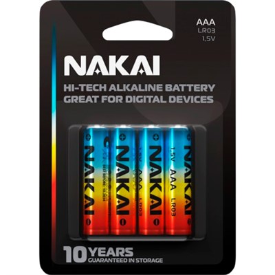Элемент питания LR 3 NAKAI Hi-Tech 4xBL - фото 62788117