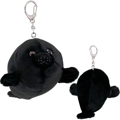 Брелок Морской котик черный 15 см с метал. кольцом OT9012/15 - фото 62789008