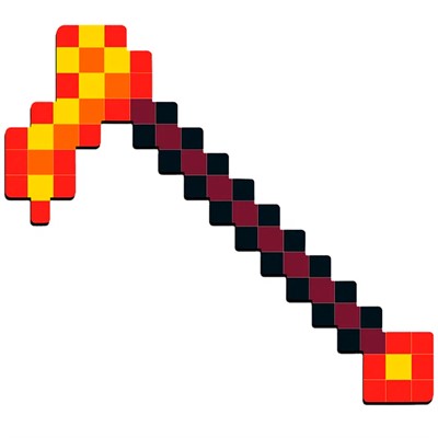 Деревянная Мотыга пиксельная янтарная, 29 см. 23044ЯиГ - фото 62789051