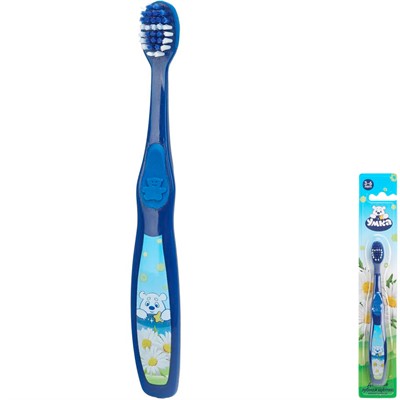 Зубная щетка фигурная для детей умка синяя MASTER DENT 123291-UM - фото 62789058