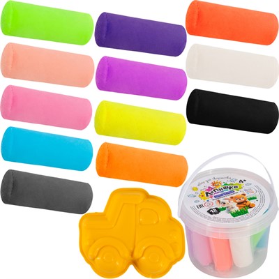 Набор для творчества Тесто для лепки 12цв "Лепишка" в ведёрке Фин-ти-Флю Тдл/в-002 - фото 62789095