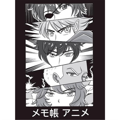 Блокнот 467-0-159-14841-8 Аниме Монохром. Битва взглядов - фото 62789173