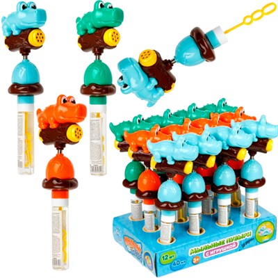 Мыльные пузыри Т25947 Мы-шарики! с игрушкой качалка Крокодил 40 мл 1toy - фото 62789483