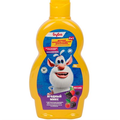 Шампунь БУБА ягод МИКС с ромашкой и овсом 400мл Заботливая мама 97455-BUBA - фото 62789986