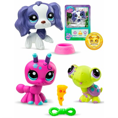 Набор "Три друга": три фигурки мини-животных с аксессуарами, коллекция Littlest Pet Shop 00634_LPS - фото 62790264