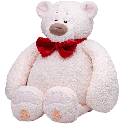 Медведь Тато с бантом 30 см бордовый МБТато/30/бр - фото 62790293