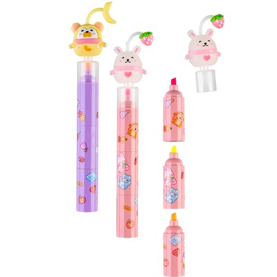 Маркеры 3 in1 CUTE ANIMALS  1-4 мм 89993 - фото 62790363