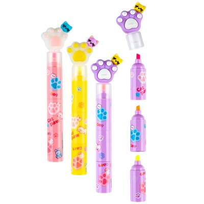 Маркер 3-х цветный Кошачья лапка  89994 - фото 62790364