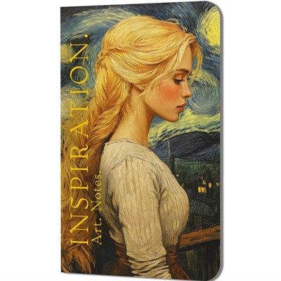 Блокнот 30 л Inspiration. Art. Notes. Ван Гог девушка с косой на фоне неба 978-5-00241-394-2 - фото 62790793