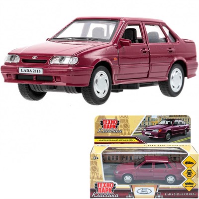 Модель 2115-12-CRY ваз-2115 "самара" длина 12 см,двери,вишневый Технопарк в кор. - фото 62791122