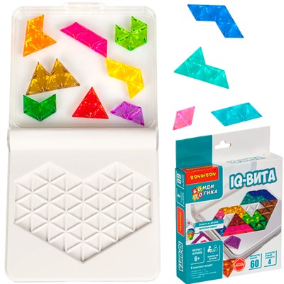 Игра БондиЛогика Bondibon "IQ-ВИТА", цвет поля белый ВВ6530 - фото 62791283