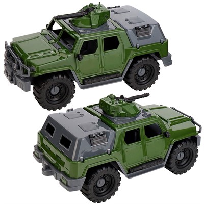 Автомобиль Джип Альфа Военный с тентом, хаки И-8920 - фото 62791326