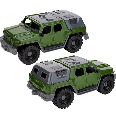 Автомобиль Джип Альфа Военный патруль с тентом, хаки И-8926 - фото 62791356