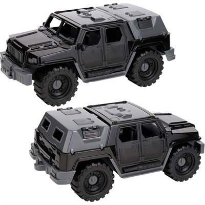 Автомобиль Джип Альфа Городской с тентом, черный И-8932 - фото 62791376