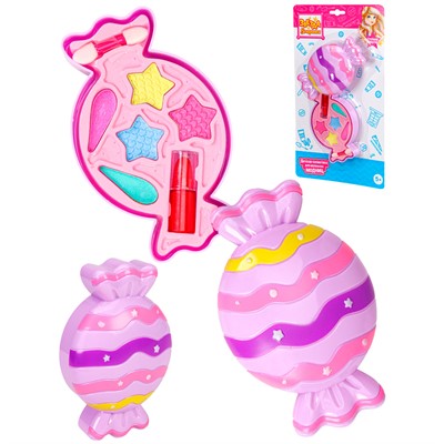 Набор косметики Конфетка сухие тени, помада, аппликатор КС-1899 - фото 62792166