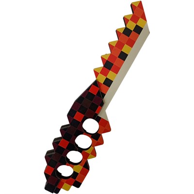 Деревянный Нож "Кастет" 2 пиксельный янтарный, 30 см. 23154ЯиГ - фото 62792354