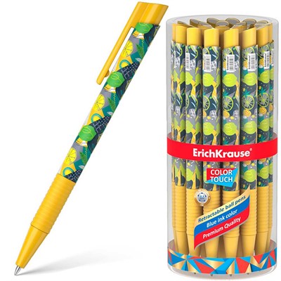 Ручка шариковая автомат синяя ColorTouch Matic&Grip Lime 56128 /Erich Krause/ - фото 62792703