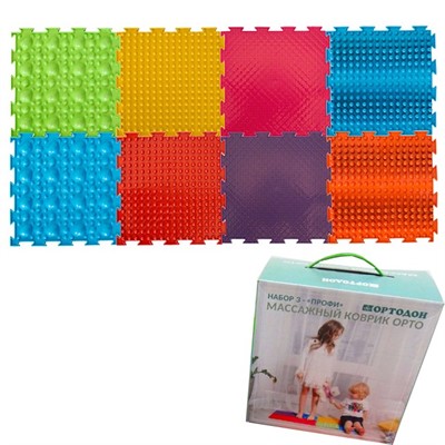 Коврик массажный модульный ОРТО Набор №3 Профи Камни-2,трава-2,шипы-2,волна-2 3797 - фото 62792740