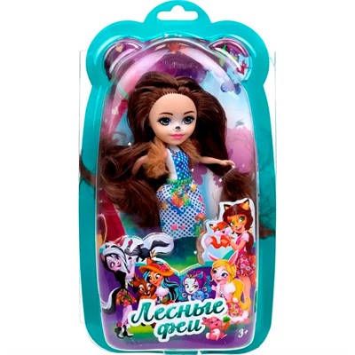 Кукла Лесные Феи 16 см с тёмно-коричневыми волосами Т24019 1toy - фото 62792851