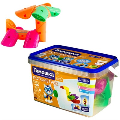 Конструктор «Логометрик» 35 деталей ТМ "ТИМОШКА" - фото 62793464
