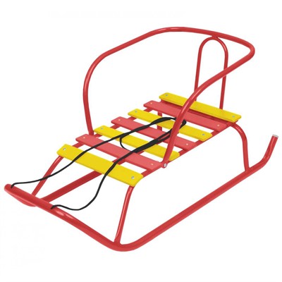 Санки Ветерок 1 алый В1/АЛ2 /Ника/ спинка - фото 62793492