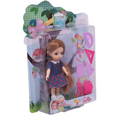 Кукла малышка 91087-D Sally школьница на блист. - фото 62793592