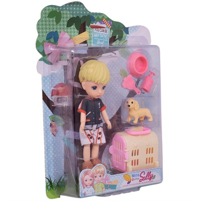 Кукла малышка 91087-10 Sally Алекс с питомцев на лист. - фото 62793595