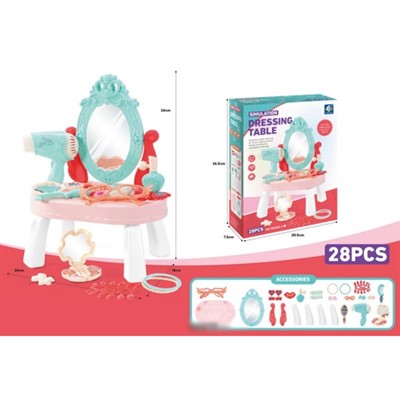 Столик с зеркалом YF830C-2 с аксесс., свет, звук в кор. - фото 62793882