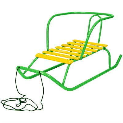 Санки Ветерок 1 В1/ЯЗ ярко-зеленый /Ника/ спинка - фото 62794074