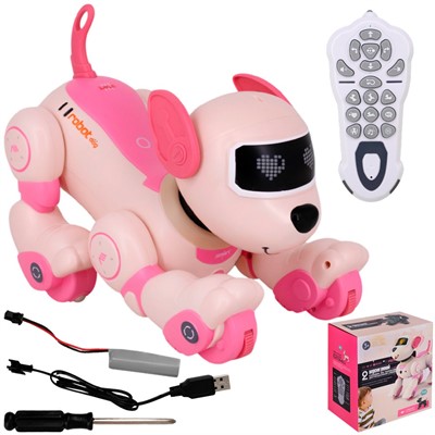 Собака на радиоуправлении BG1536 розовый в кор. - фото 62794115