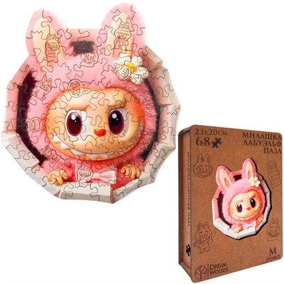 Деревянный Пазл фигурный Милашка ЛабуЭльф LB-003 - фото 62794144